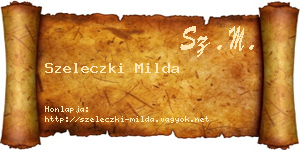 Szeleczki Milda névjegykártya